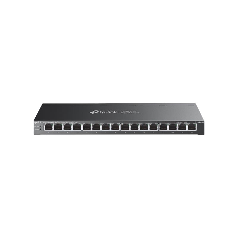 Link V1 - Commutateur - non géré - 16 x 10 - 100 - 1000 (PoE+) - de bureau - PoE+ (120 W) (TL-SG116P)_1