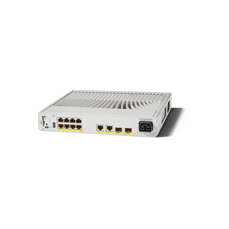 Network Advantage - commutateur - compact - C3 - Géré - 8 x 10 - 100 - 1000 (PoE+) + 2 x 100... (C9200CX-8P-2XGH-A)_1