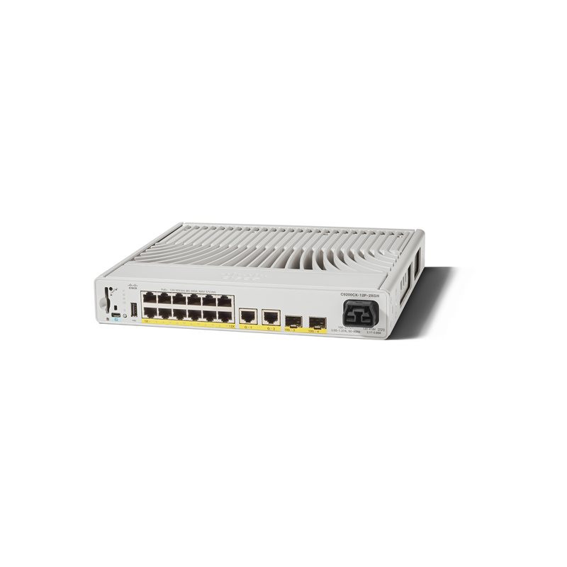 Network Advantage - commutateur - compact - C3 - Géré - 12 x 10 - 100 - 1000 (PoE+) + 2 x 1... (C9200CX-12P-2XGH-A)_1