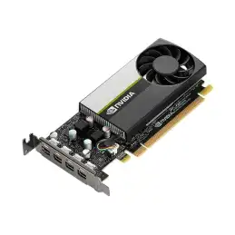 NVIDIA T1000 - Carte graphique - T1000 - 4 Go GDDR6 - PCIe 3.0 x16 profil bas - 4 x Mini DisplayPort (VCNT1000-PB)_5