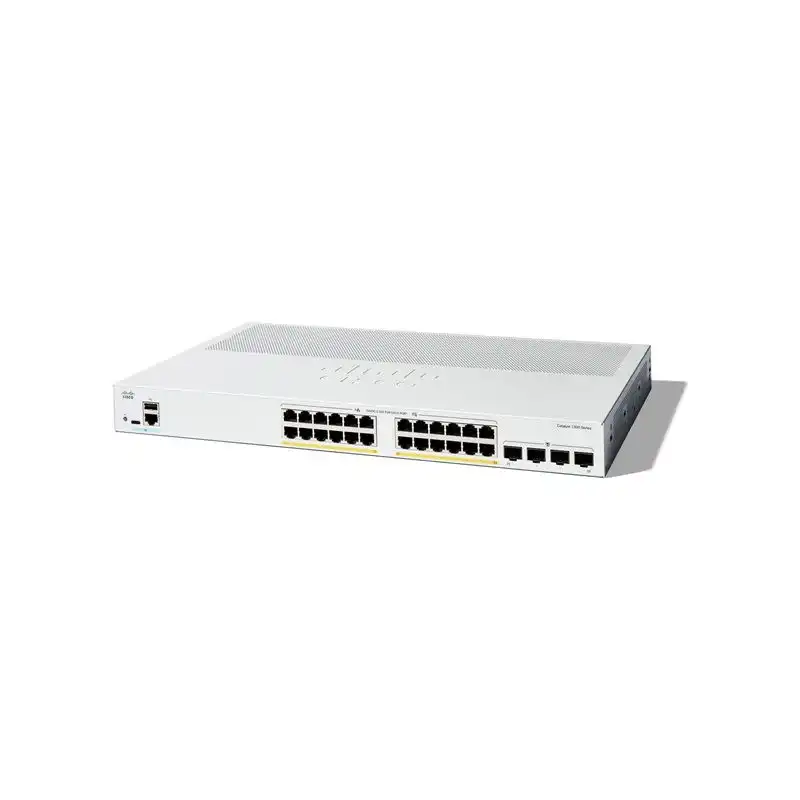 Cisco Catalyst 1300-24P-4G - Commutateur - C3 - Géré - 24 x 10 - 100 - 1000 (PoE+) + 4 x 1 Gigabi... (C1300-24P-4G)_1