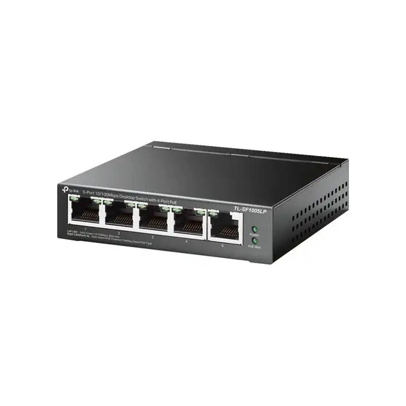 TP-Link - V1 - commutateur - non géré - 5 x 10 - 100 (4 PoE) - de bureau, fixation murale - PoE (4... (TL-SF1005LP)_1