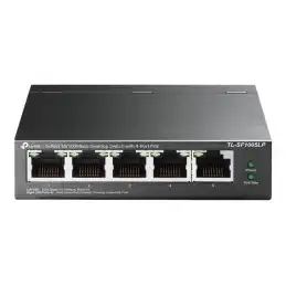TP-Link - V1 - commutateur - non géré - 5 x 10 - 100 (4 PoE) - de bureau, fixation murale - PoE (4... (TL-SF1005LP)_2