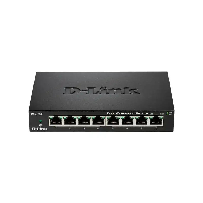 D-Link DES 108 - Commutateur - 8 x 10 - 100 - de bureau (DES-108)_1 D-Link DES 108 - Commutateur - 8 x 10 - 100 - de bureau (DES-108)_1