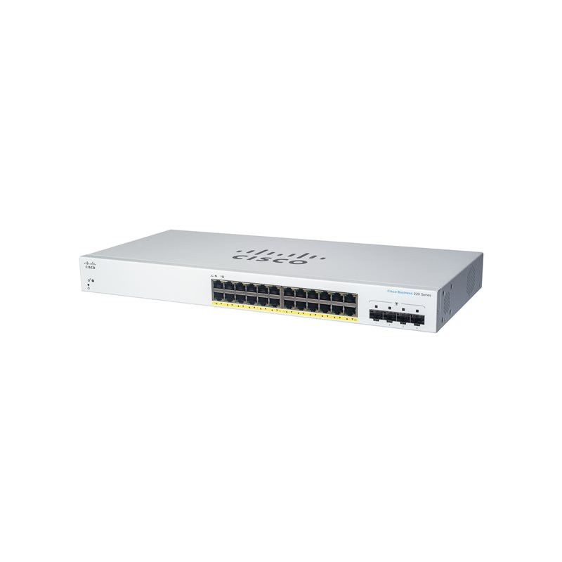 Commutateur - intelligent - 24 x 10 - 100 - 1000 + 4 x Gigabit SFP (liaison montante) - Monta... (CBS220-24T-4G-EU)_1