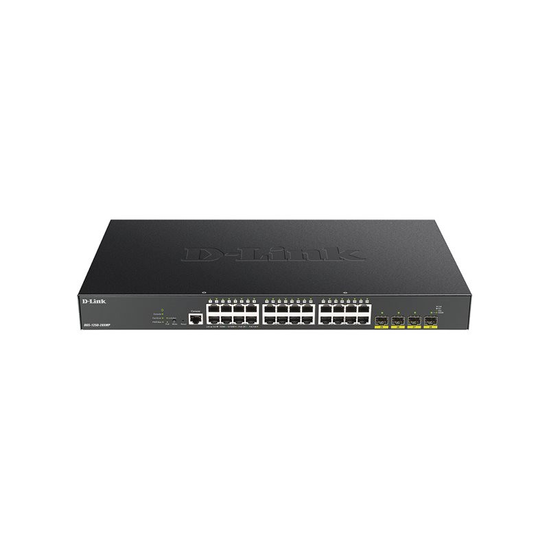 Commutateur - L3 Lite - intelligent - 24 x 10 - 100 - 1000 (PoE) + 4 x 10 Gigabit SFP+ - Mont... (DGS-1250-28XMP/E)_1