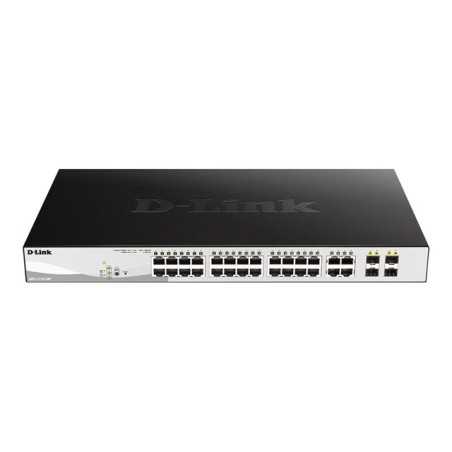 Commutateur - C3 - Géré - 24 x 10 - 100 - 1000 (PoE) + 4 x Gigabit SFP - de bureau, Montable su... (DGS-1210-28P/E)_1