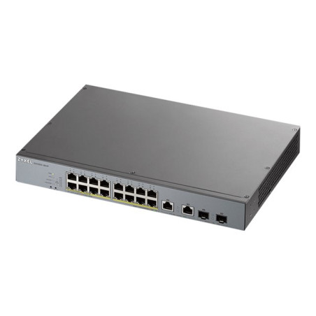 Commutateur - intelligent - 16 x 10 - 100 - 1000 (PoE+) + 2 x combo Gigabit Ethernet - SFP... (GS1350-18HP-EU0101F)_1