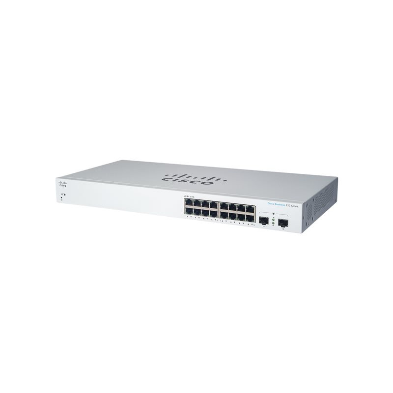 Commutateur - intelligent - 16 x 10 - 100 - 1000 (PoE+) + 2 x Gigabit SFP (liaison montante) ... (CBS220-16P-2G-EU)_1