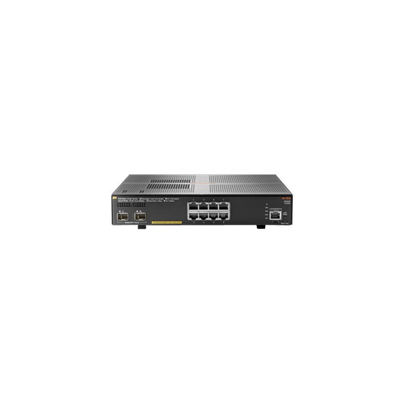 Commutateur - C3 - Géré - 8 x 10 - 100 - 1000 (PoE+) + 2 x 1 gigabit - 10 gigabit SFP+ (liaison mont... (JL258AABB)_1