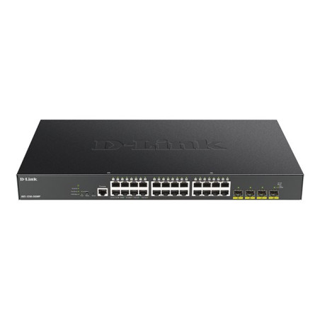 Commutateur - L3 Lite - intelligent - 24 x 10 - 100 - 1000 (PoE) + 4 x 10 Gigabit SFP+ - Mont... (DGS-1250-28XMP/E)_1