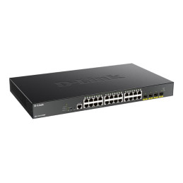 Commutateur - L3 Lite - intelligent - 24 x 10 - 100 - 1000 (PoE) + 4 x 10 Gigabit SFP+ - Mont... (DGS-1250-28XMP/E)_2
