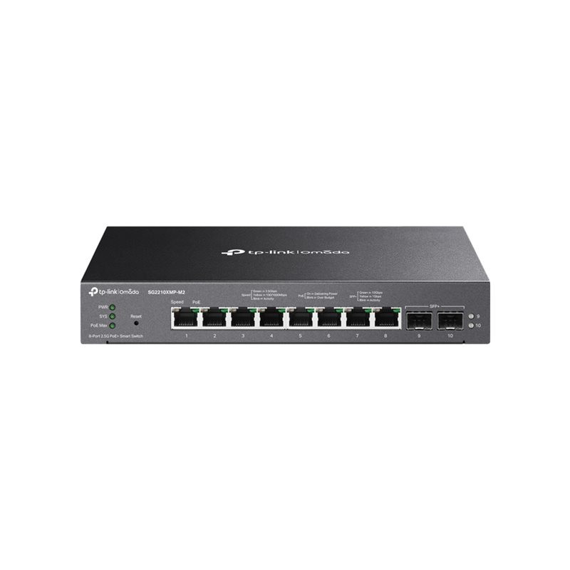 Commutateur - C2+ - intelligent - 8 x 100 - 1000 - 2.5G (PoE+) + 2 x Ethernet 10 Go SFP+ - de bur... (SG2210XMP-M2)_1
