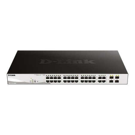 Commutateur - intelligent - 24 x 10 - 100 - 1000 (PoE+) + 4 x combo Gigabit - de bureau, Monta... (DGS-1210-28MP/E)_1