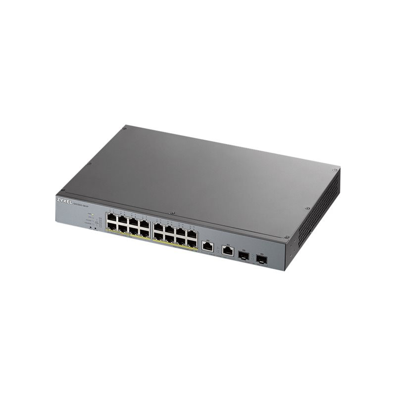 Commutateur - intelligent - 16 x 10 - 100 - 1000 (PoE+) + 2 x combo Gigabit Ethernet - SFP... (GS1350-18HP-EU0101F)_1