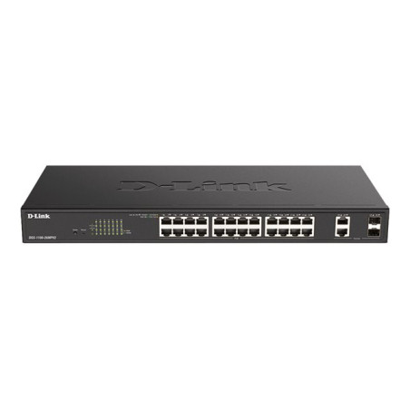 Commutateur - intelligent - 24 x 10 - 100 - 1000 (PoE+) + 2 x SFP Gigabit combiné - Montable s... (DGS-1100-26MPV2)_1