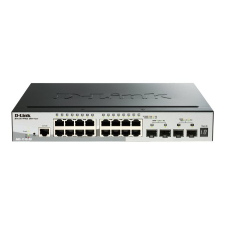 Commutateur - C3 - intelligent - 16 x 10 - 100 - 1000 + 2 x Gigabit SFP + 2 x 10 Gigabit SFP+ - ... (DGS-1510-20/E)_1