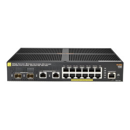 Commutateur - C3 - Géré - 12 x 10 - 100 - 1000 (PoE+) + 2 x 1 gigabit - 10 gigabit SFP+ (liaison mon... (JL693AABB)_1