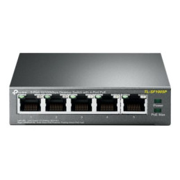 TP-LINK - 5-Port 10 - 100Mbps Desktop Switch with 4-Port PoE, 5 10 - 100Mbps RJ45 ports including 4... (TL-SF1005P)_1