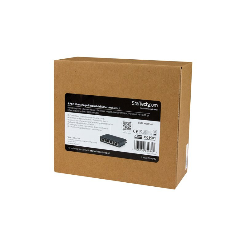 Commutateur 10 - 100 à montage sur rail DIN - Switch réseau - Commutateur - non géré - 5 x 10 - 100 - ... (IES5102)_1