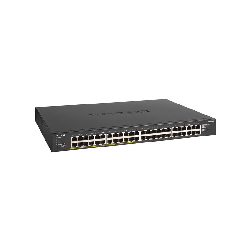 Commutateur - non géré - 48 x 10 - 100 - 1000 (24 PoE+) - de bureau, Montable sur rack - PoE+ (... (GS348PP-100EUS)_1