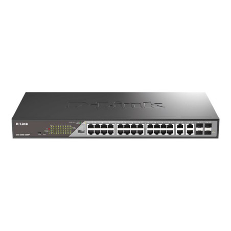 Commutateur - Géré - 24 x 10 - 100 - 1000 (PoE) + 4 x combiné 1000Base-T - Montable sur rack -... (DSS-200G-28MP/E)_1