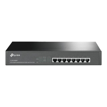 Commutateur - non géré - 8 x 10 - 100 - 1000 (PoE+) - de bureau, Montable sur rack - PoE+ (126 W) (TL-SG1008MP)_1