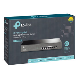 Commutateur - non géré - 8 x 10 - 100 - 1000 (PoE+) - de bureau, Montable sur rack - PoE+ (126 W) (TL-SG1008MP)_4