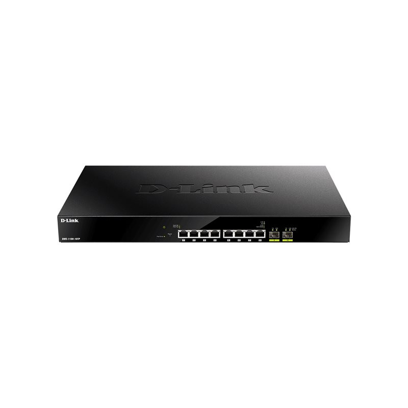 Commutateur - intelligent - 8 x 100 - 1000 - 2.5G (PoE+) + 2 x 10 Gigabit SFP+ - Montable sur ra... (DMS-1100-10TP)_1