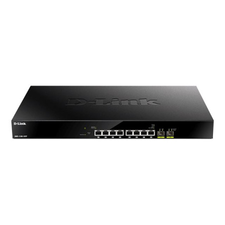 Commutateur - intelligent - 8 x 100 - 1000 - 2.5G (PoE+) + 2 x 10 Gigabit SFP+ - Montable sur ra... (DMS-1100-10TP)_1