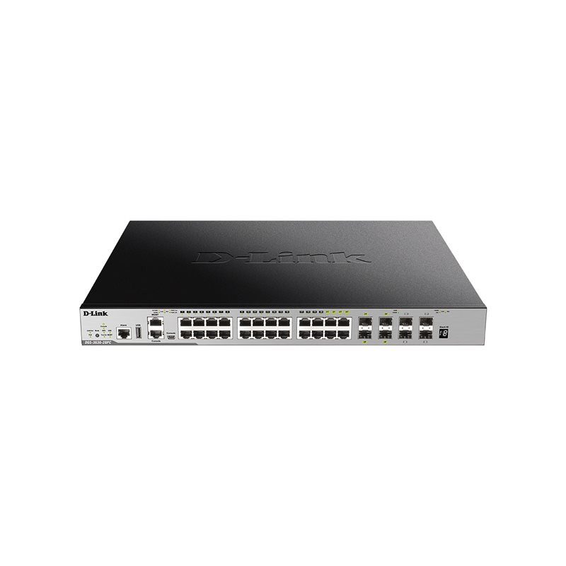 xStack3630-28PC - 24 ports Gigabit PoE - PoE+ dont 4 Combo 1000Base-T - SFP & 4 ports 10GE SF... (DGS-3630-28PC/SI)_1