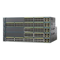 Commutateur - Géré - 48 x 10 - 100 (PoE) + 2 x SFP Gigabit combiné - Montable sur rack - Po... (WS-C2960+48PSTL-RF)_1