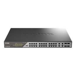 Commutateur - Géré - 24 x 10 - 100 - 1000 (PoE) + 4 x SFP Gigabit combiné - Montable sur rack... (DSS-200G-28MPP/E)_1