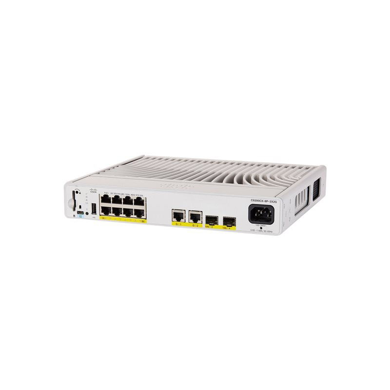 Network Advantage - commutateur - compact - C3 - Géré - 8 x 10 - 100 - 1000 (PoE+) + 2 x 100... (C9200CX-8P-2X2G-A)_1