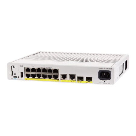 Network Advantage - commutateur - compact - C3 - Géré - 12 x 10 - 100 - 1000 (PoE+) + 2 x 1... (C9200CX12P2X2GA-RF)_1