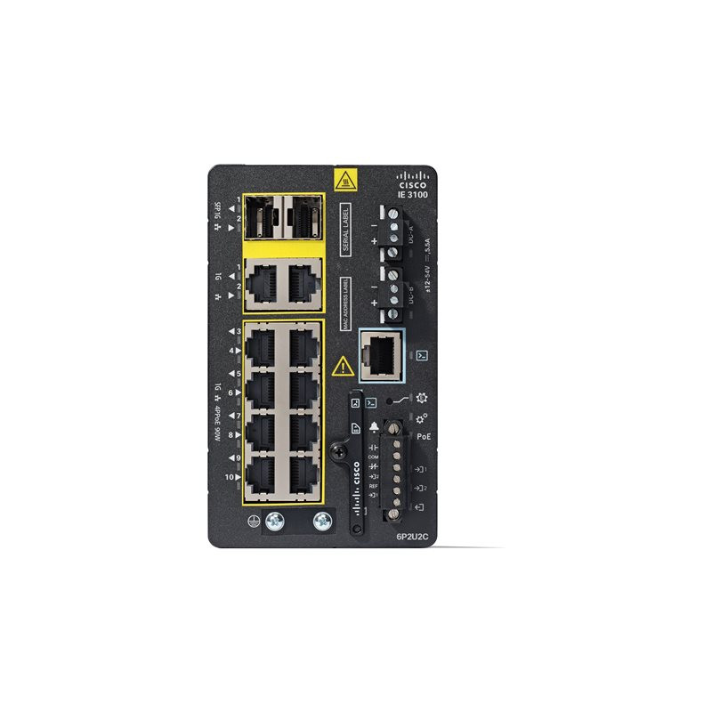 Commutateur - Géré - 6 x 10 - 100 - 1000 (PoE+) + 2 x 10 - 100 - 1000 (4PPoE) + 2 x combinais... (IE-3100-6P2U2C-E)_1