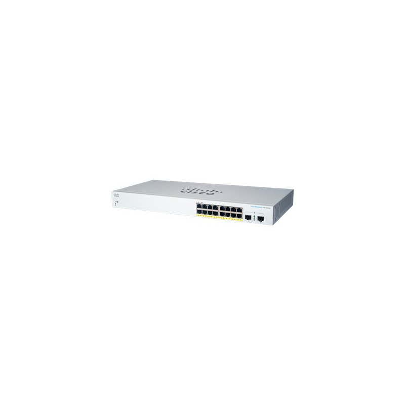 Commutateur - intelligent - 16 x 10 - 100 - 1000 (PoE+) + 2 x Gigabit SFP (liaison montante... (CBS220-16P-2GEU-RF)_1
