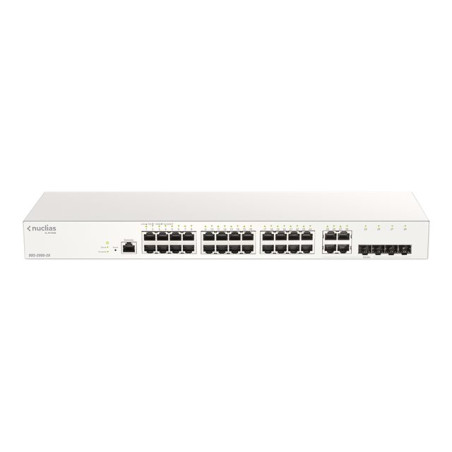 Commutateur - intelligent - 24 x 10 - 100 - 1000 + 4 x SFP Gigabit combiné - Montable sur rack -... (DBS-2000-28/E)_1