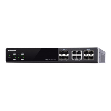 Commutateur - Géré - 4 x 10 Gigabit SFP+ + 4 x combo 10 Gigabit SFP+ - RJ-45 - de bureau, Montable... (QSW-M804-4C)_1