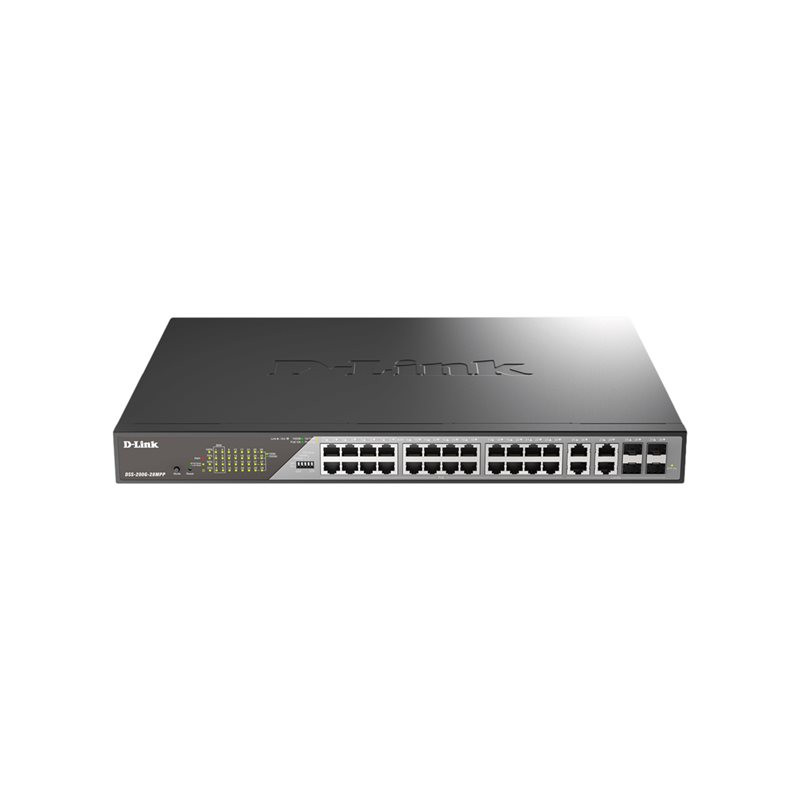 Commutateur - Géré - 24 x 10 - 100 - 1000 (PoE) + 4 x SFP Gigabit combiné - Montable sur rack... (DSS-200G-28MPP/E)_1