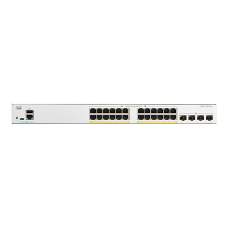 Commutateur - C3 - intelligent - 24 x 10 - 100 - 1000 (PoE+) + 4 x 10 Gigabit SFP+ - Montable... (C1200-24FP-4X-RF)_1