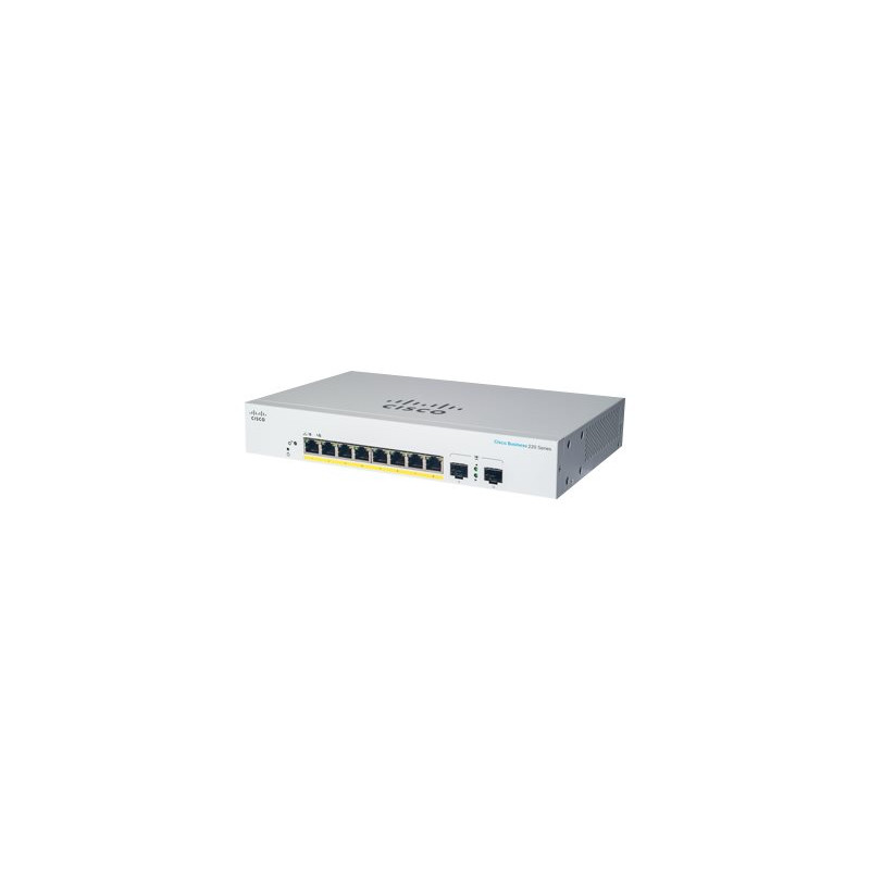 Commutateur - intelligent - 8 x 10 - 100 - 1000 (PoE+) + 2 x Gigabit SFP (liaison montante)... (CBS220-8FPE2GUK-RF)_1