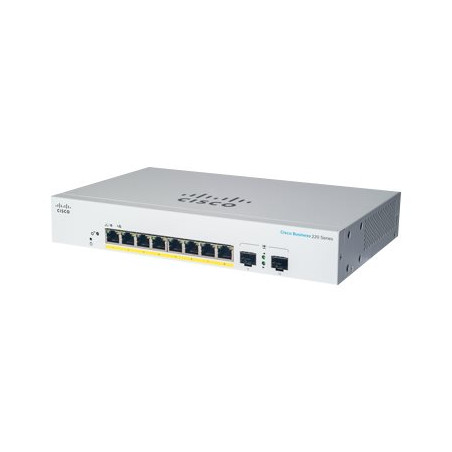Commutateur - intelligent - 8 x 10 - 100 - 1000 (PoE+) + 2 x Gigabit SFP (liaison montante)... (CBS220-8FPE2GUK-RF)_1