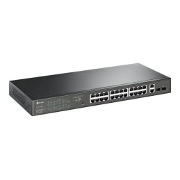 Commutateur - intelligent - 24 x 10 - 100 - 1000 (PoE+) + 2 x 10 - 100 - 1000 - Montable sur rack ... (TL-SG1428PE)_2