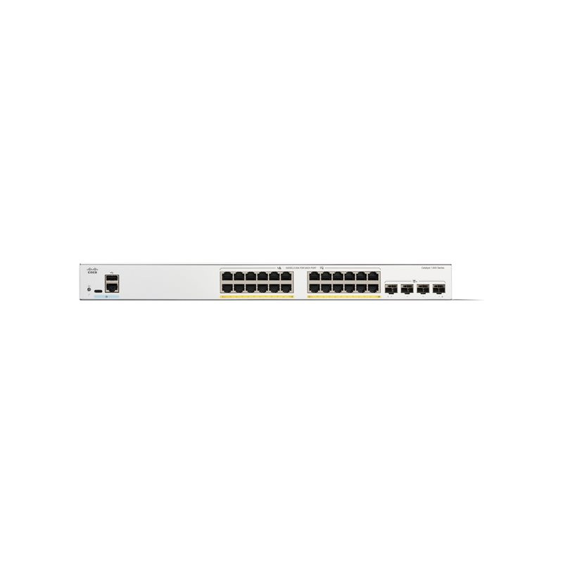 Commutateur - C3 - Géré - 24 x 10 - 100 - 1000 (PoE+) + 4 x 10 Gigabit SFP+ - Montable sur ra... (C1300-24FP-4X-RF)_1
