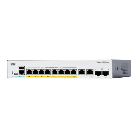Commutateur - C3 - intelligent - 8 x 10 - 100 - 1000 (PoE+) + 2 x combinaison Gigabit SFP - RJ... (C1200-8FP-2G-RF)_1