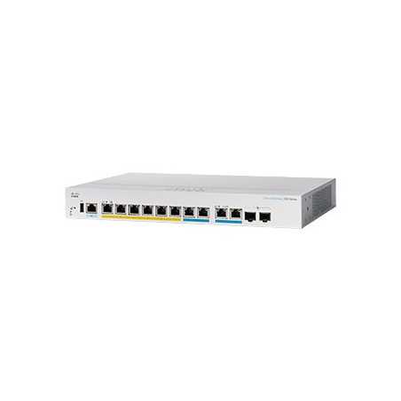 Commutateur - C3 - Géré - 6 x 10 - 100 - 1000 (PoE+) + 2 x 2.5GBase-T (PoE+) + 2 x combo 10... (CBS350-8MGP2XEU-RF)_1