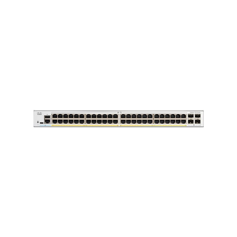 Commutateur - C3 - intelligent - 48 x 10 - 100 - 1000 (PoE+) + 4 x 10 Gigabit SFP+ - Montable ... (C1200-48P-4X-RF)_1