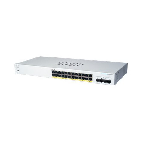 Commutateur - intelligent - 24 x 10 - 100 - 1000 (PoE+) + 4 x Gigabit SFP (liaison montante... (CBS220-24FP4GUK-RF)_1