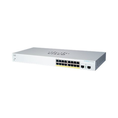 Commutateur - intelligent - 16 x 10 - 100 - 1000 (PoE+) + 2 x Gigabit SFP (liaison montante... (CBS220-16P-2GUK-RF)_1